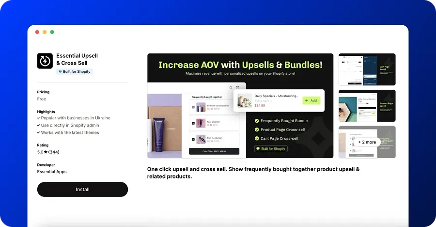 Essential Upsell & Cross Sell