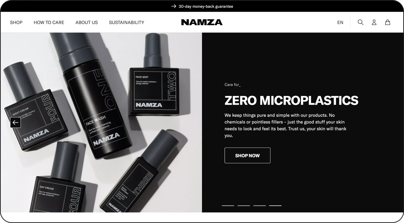 Namza About the Client section