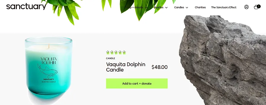 Add-to-cart button with the donate feature