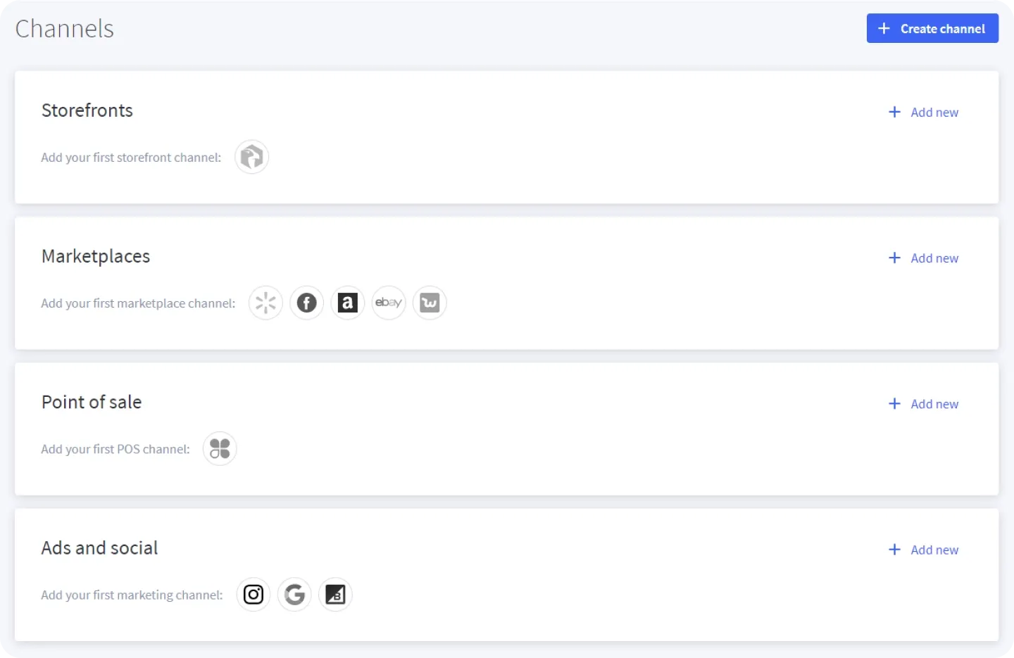 Bigcommerce Chanels