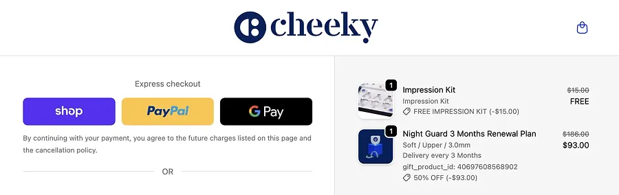 Express checkout