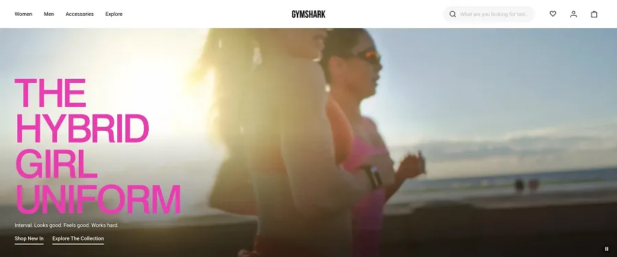 Gymshark UK Shopify store