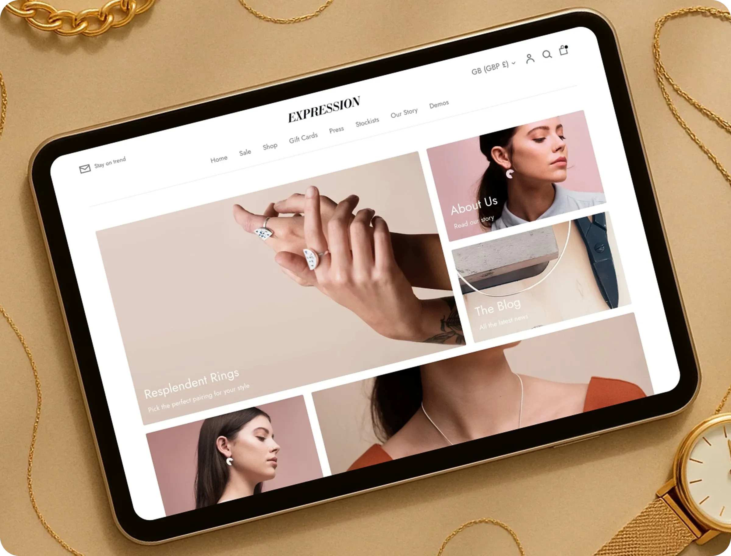 Jewelry store website development features