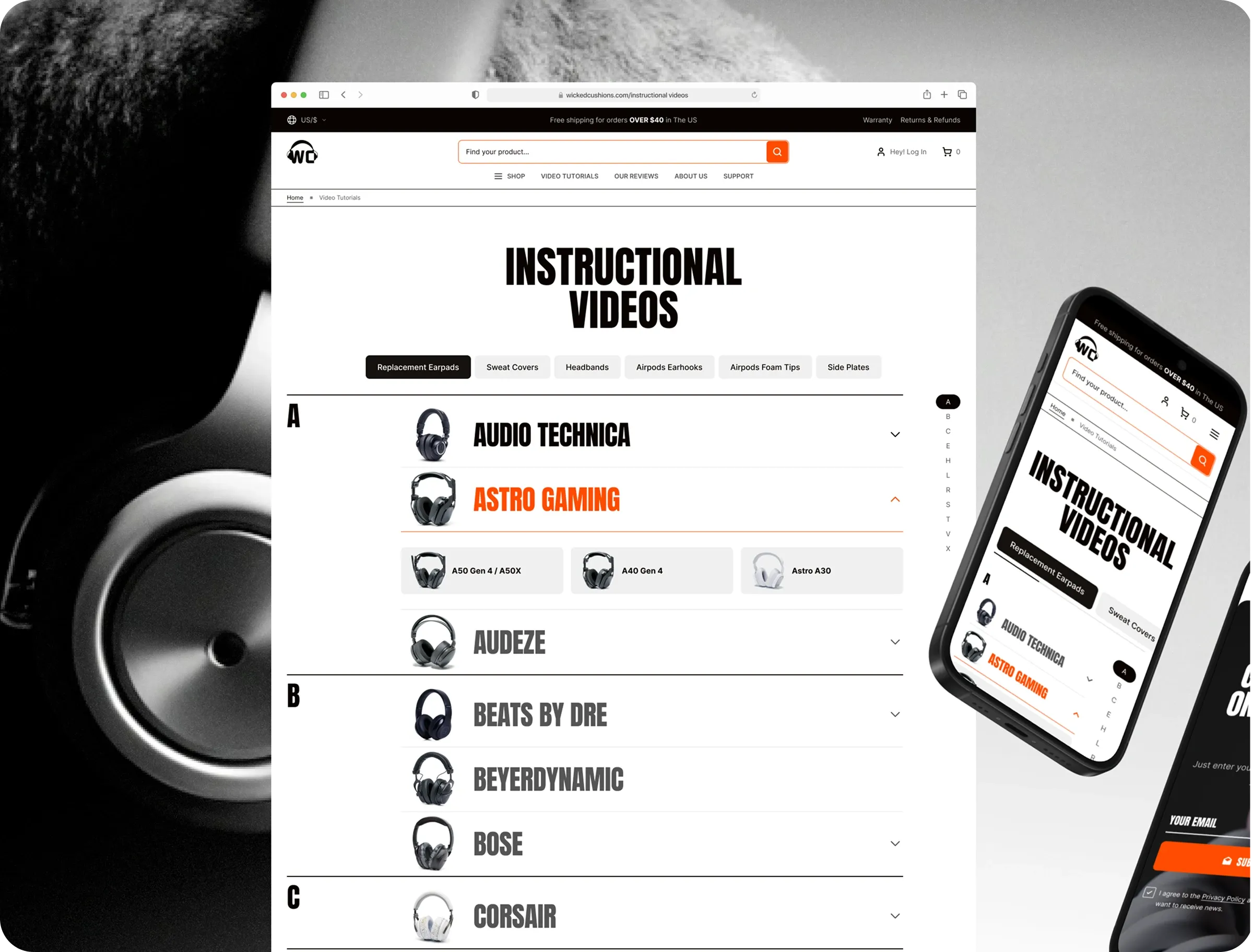 Our custom redesign solutions for Wicked Cusions' Shopify store