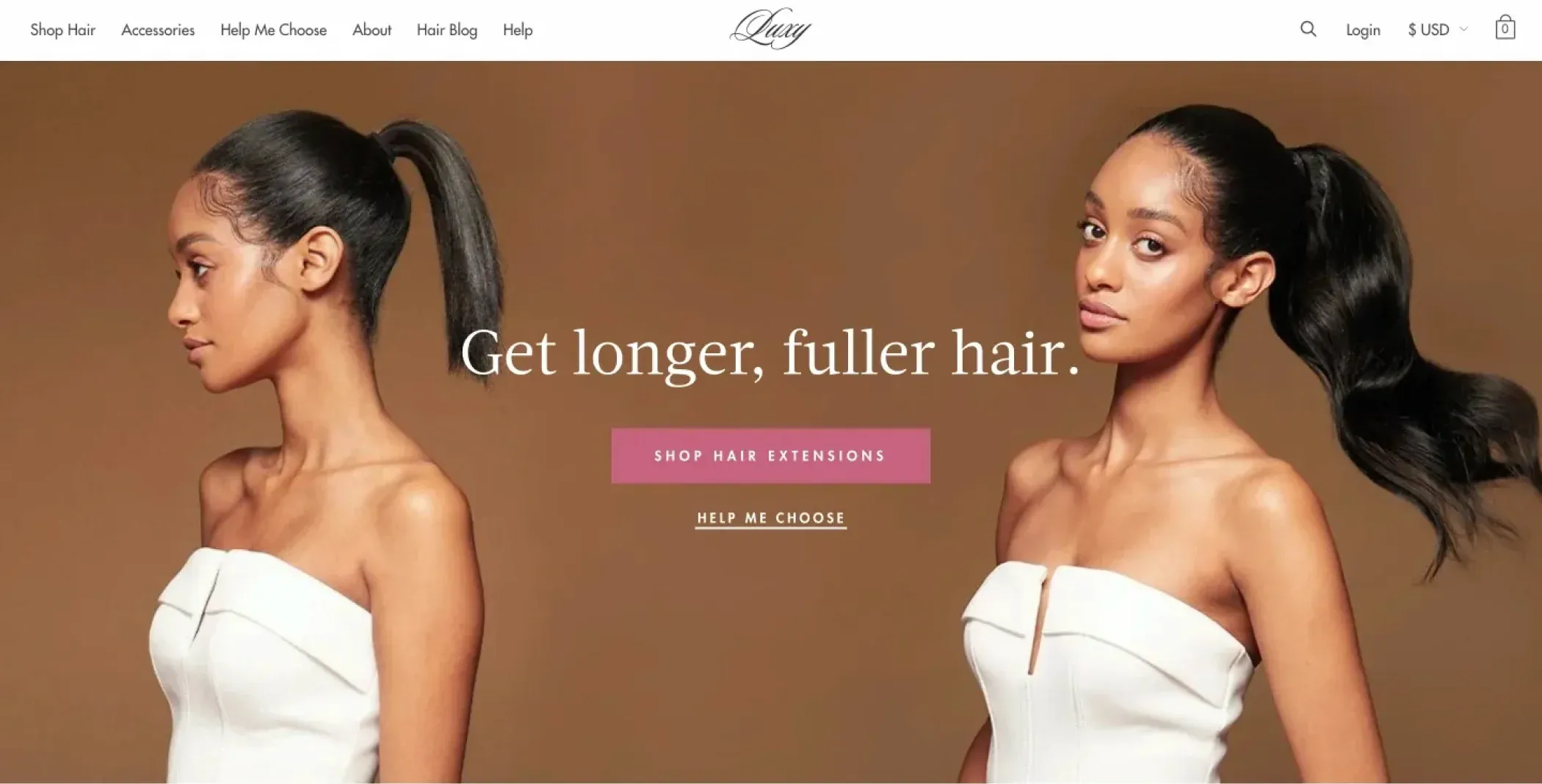 Luxy Hair Shopify store