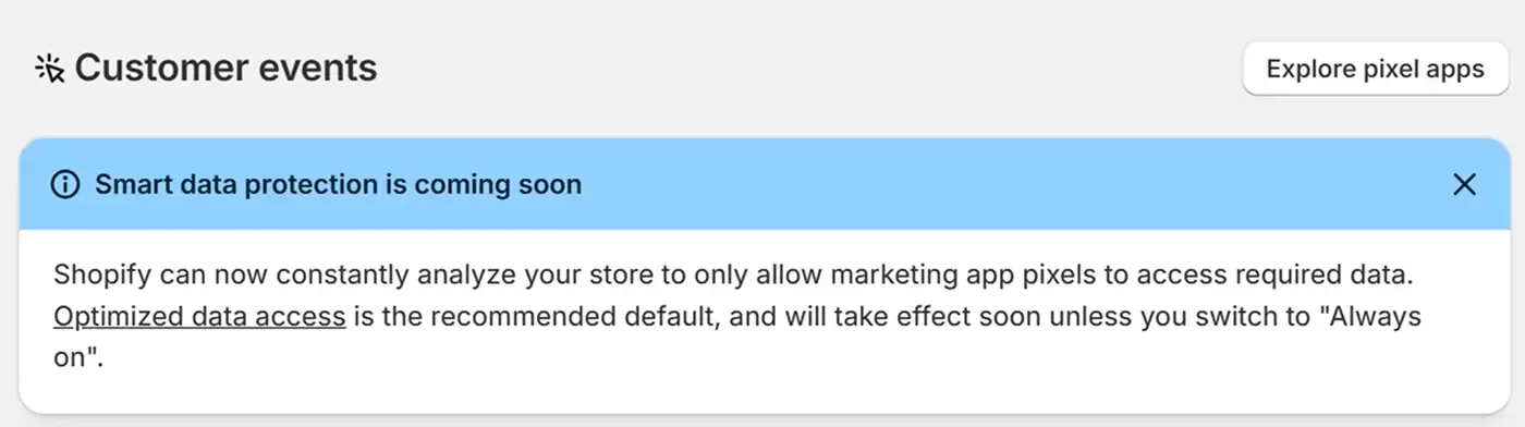New settings to avoid pixel data oversharing