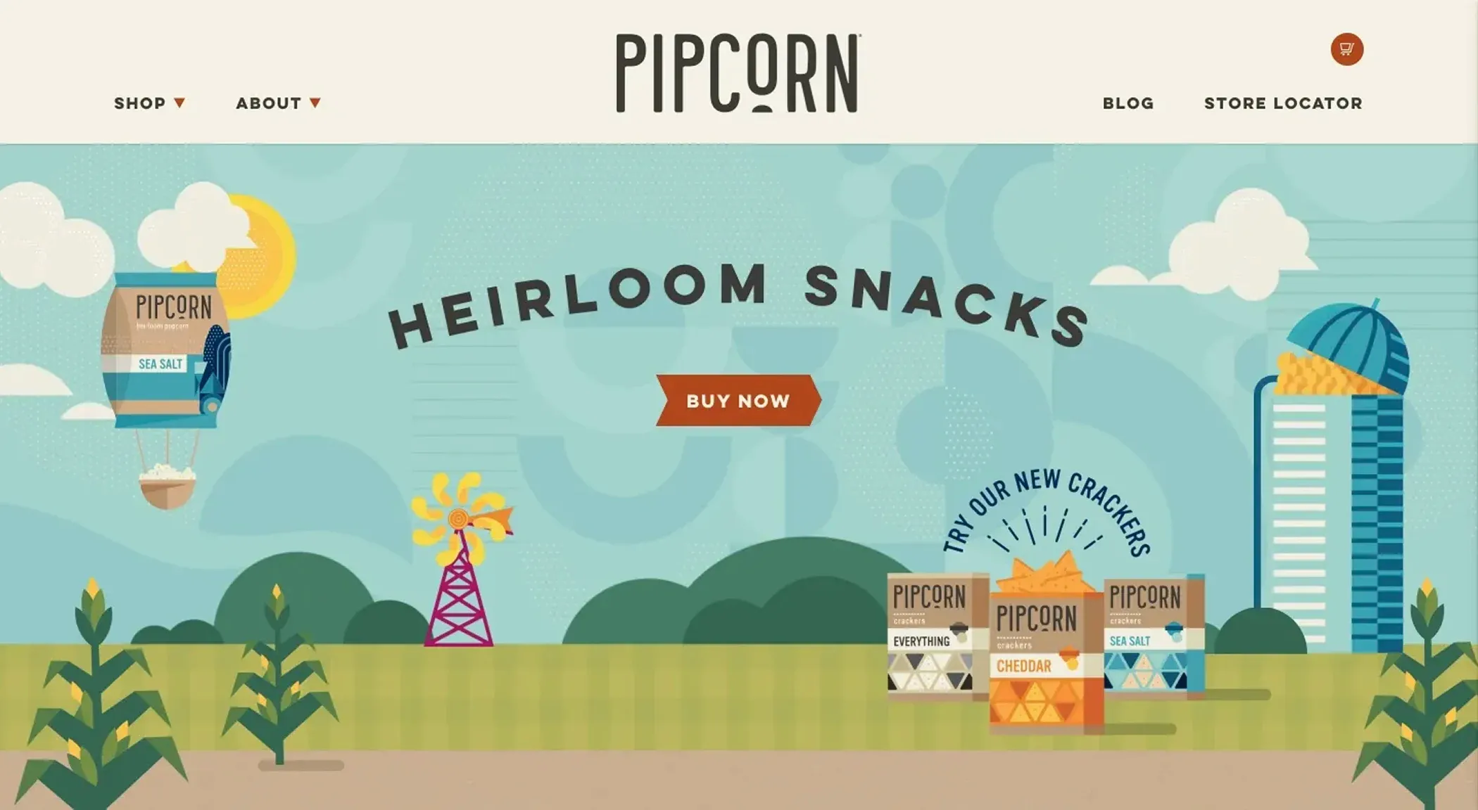 Pipcorn Shopify store