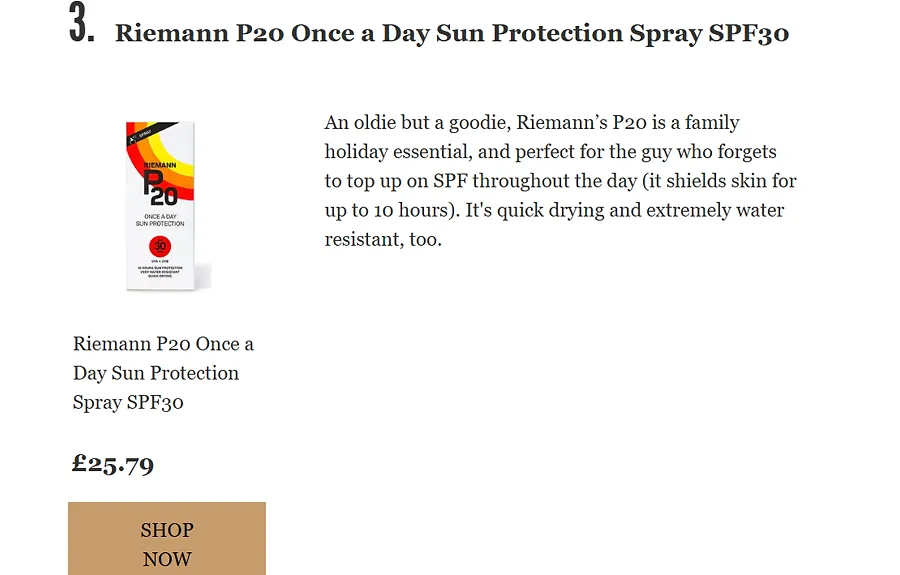 Product offers in Mankind's blog