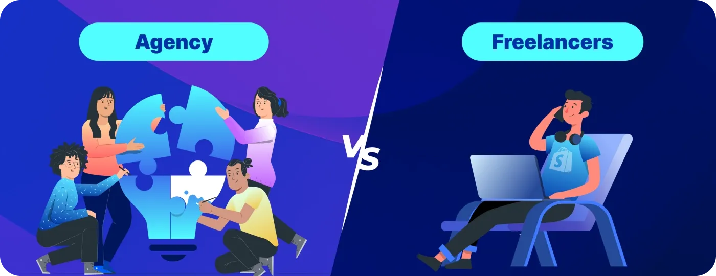 Shopify agency vs Shopify freelancers