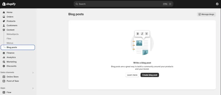 Shopify blog section Shopify blog section