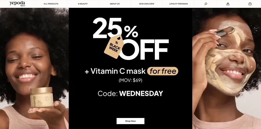 Yepoda Shopify beauty store